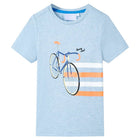 Children's melange soft blue t-shirt size 128