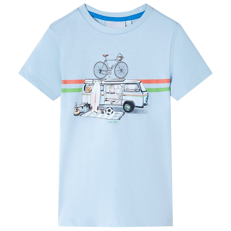 Kindershirt 104 lichtblauw Blauw 104