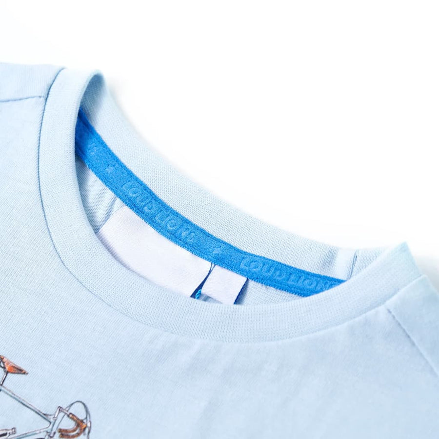 Kindershirt 104 lichtblauw Blauw 104