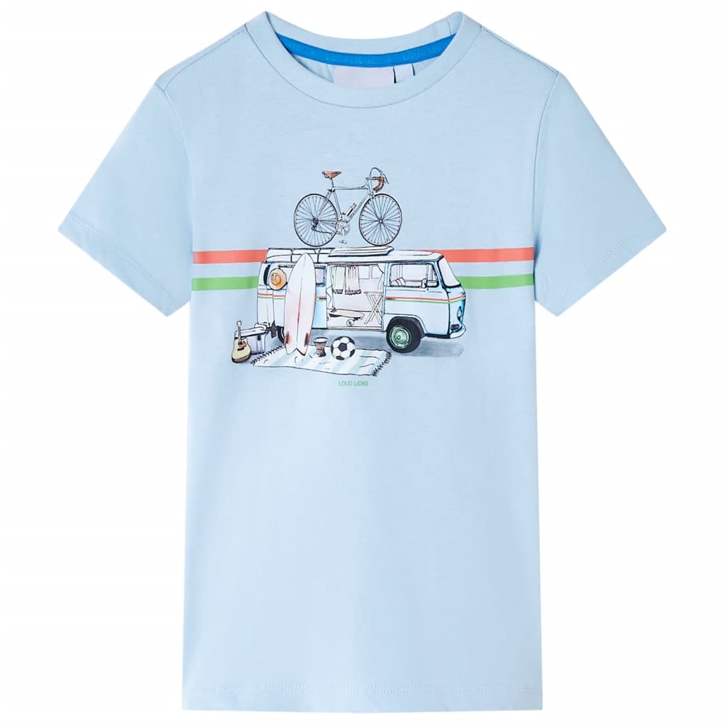 Kindershirt 116 lichtblauw Blauw 116