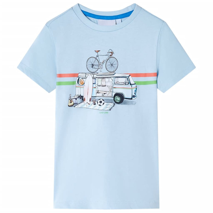 Kindershirt 116 lichtblauw Blauw 116