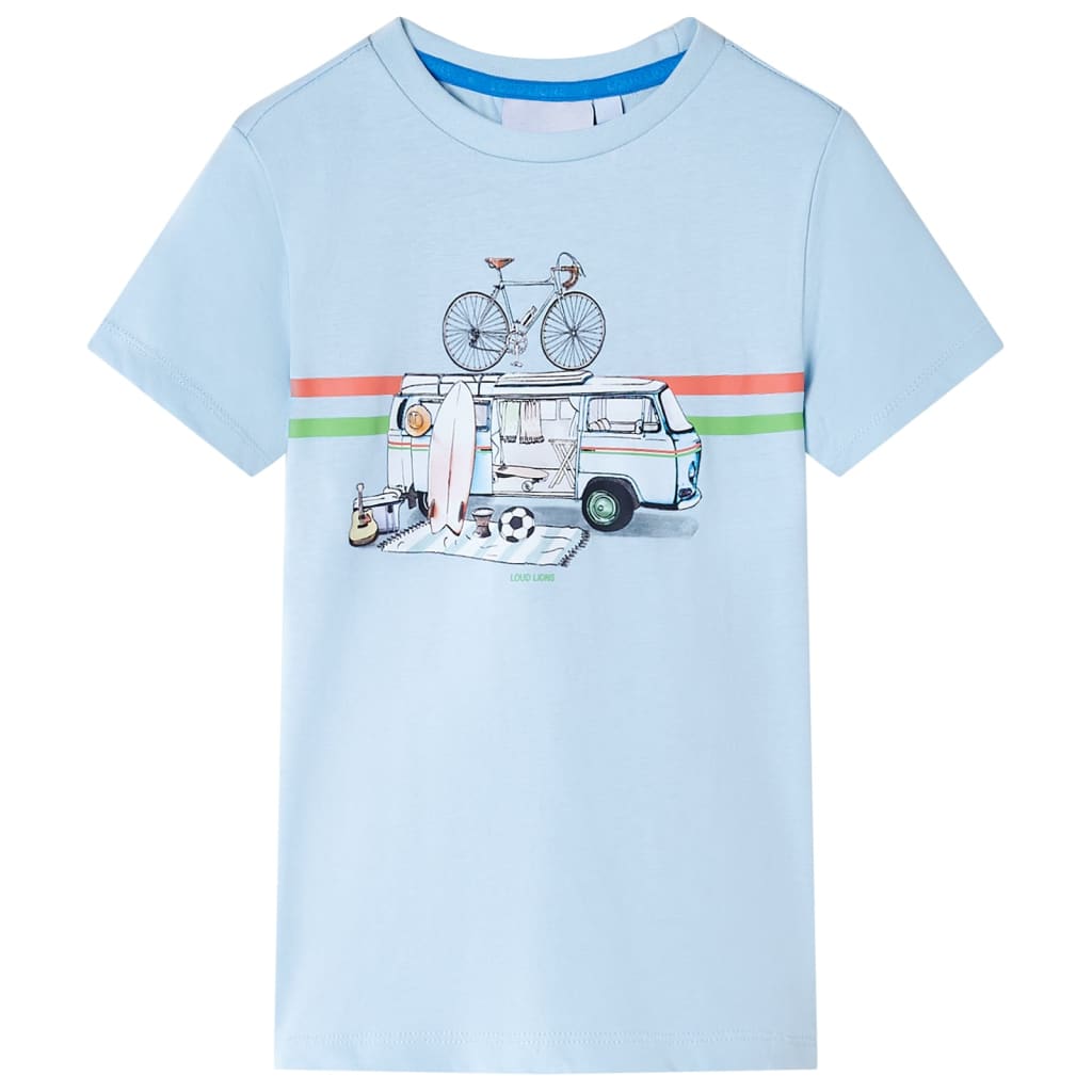 Kindershirt 128 lichtblauw Blauw 128