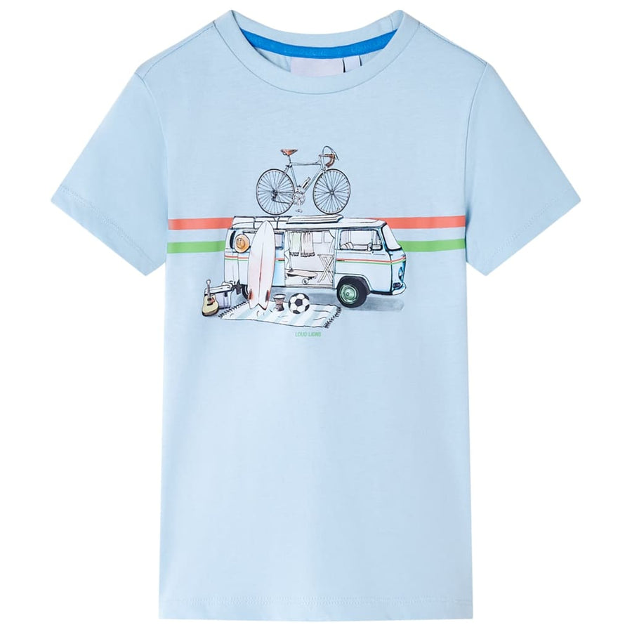 Kindershirt 128 lichtblauw Blauw 128