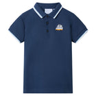 Kinderpoloshirt 92 donkerblauw katoen