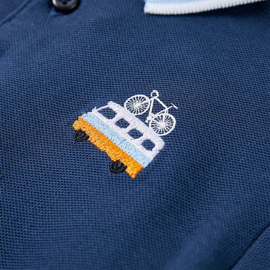 Kinderpoloshirt 92 donkerblauw 92