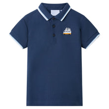 Kinderpoloshirt 116 donkerblauw