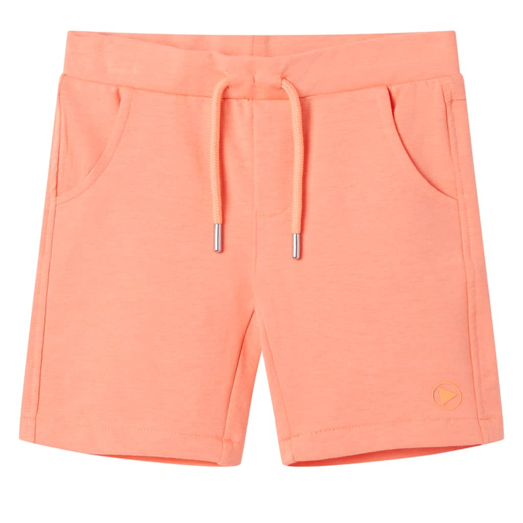 Kindershorts met trekkoord 128 neonoranje 128