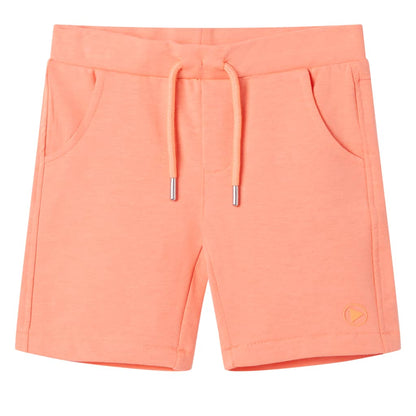Kindershorts met trekkoord 128 neonoranje 128
