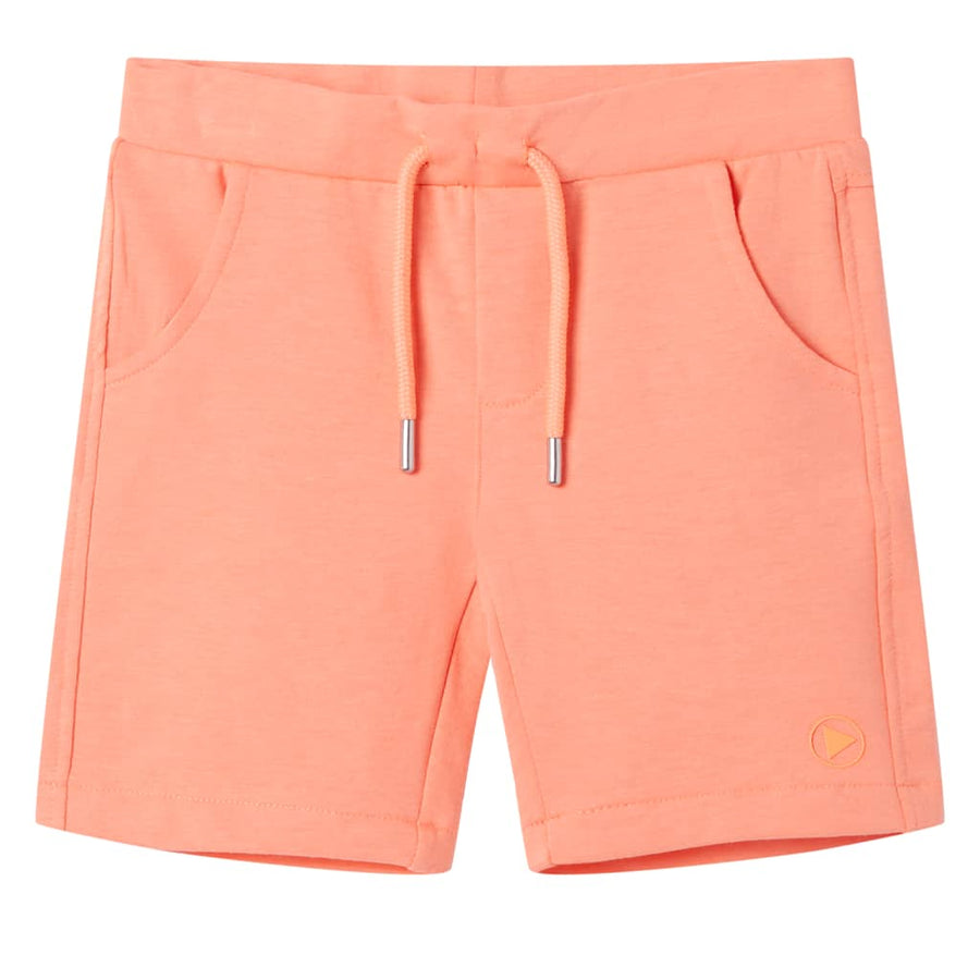 Kindershorts met trekkoord 128 neonoranje 128