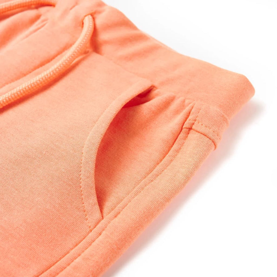 Kindershorts met trekkoord 128 neonoranje 128