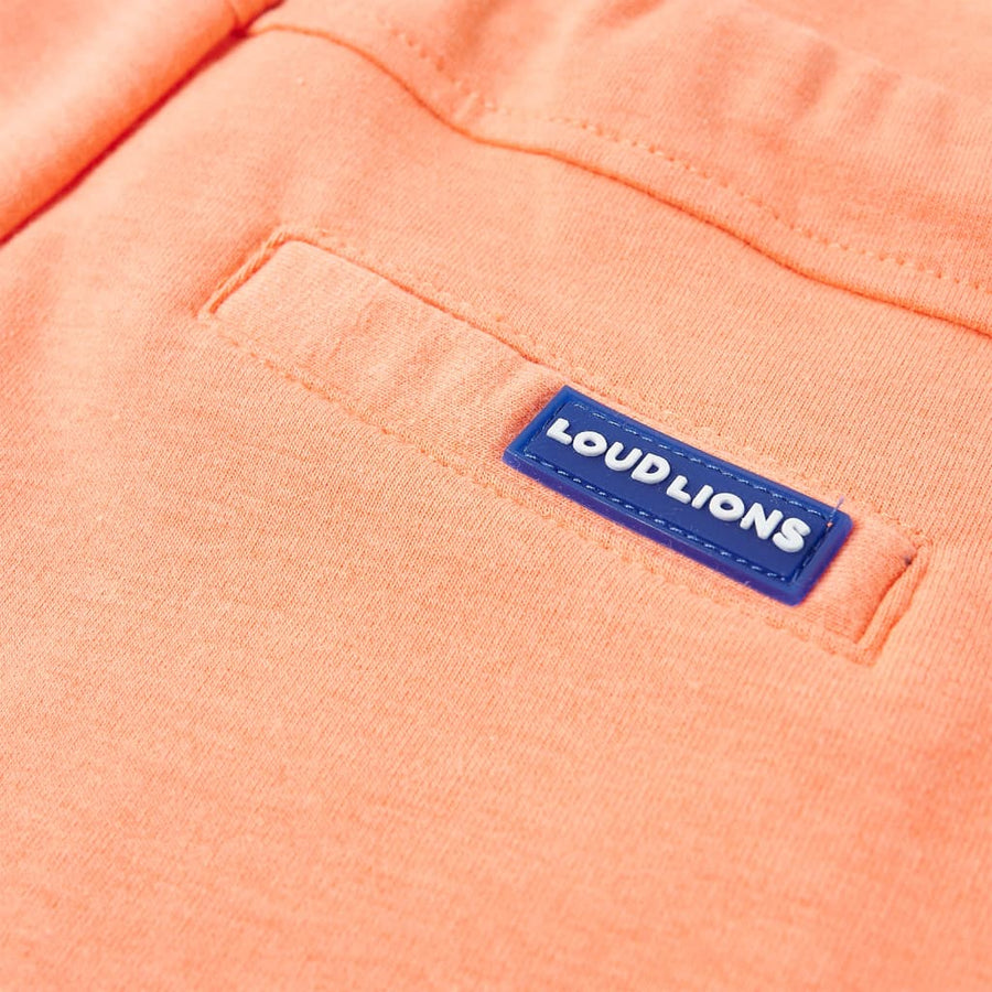 Kindershorts met trekkoord 128 neonoranje 128