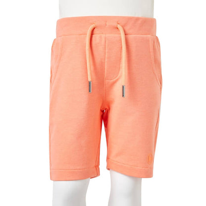 Kindershorts met trekkoord 128 neonoranje 128