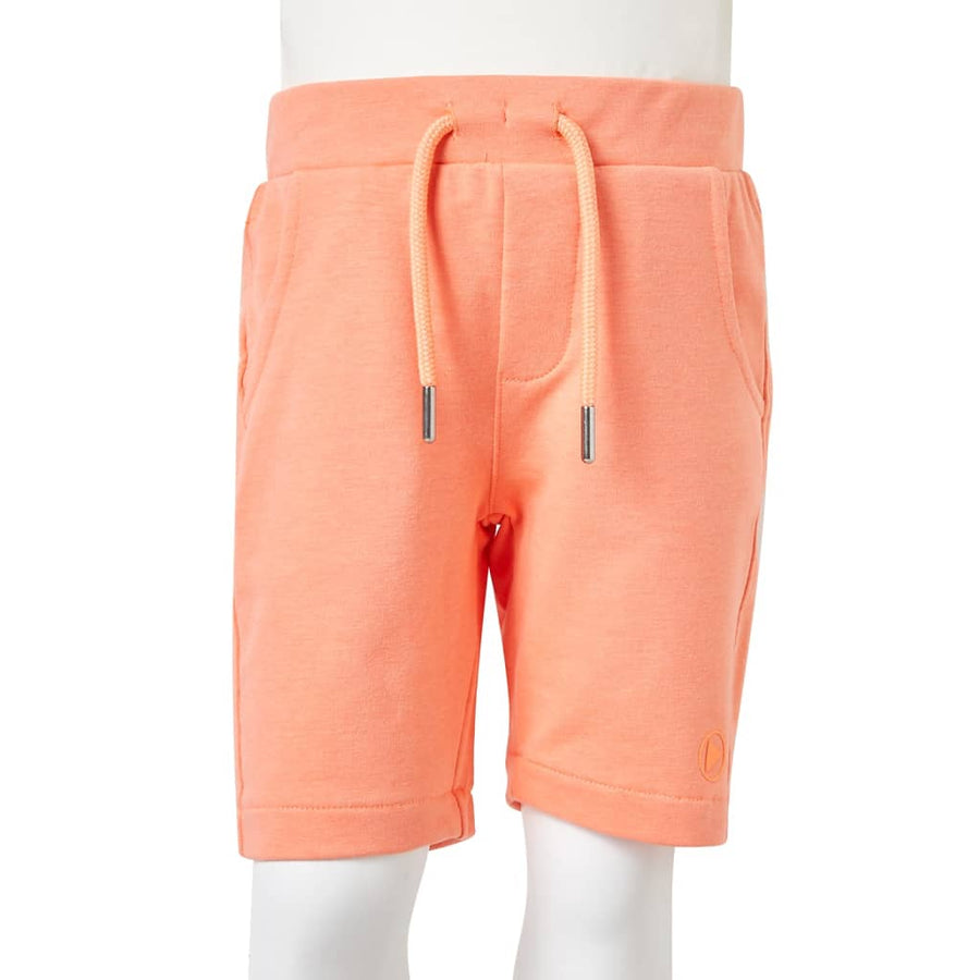 Kindershorts met trekkoord 128 neonoranje 128