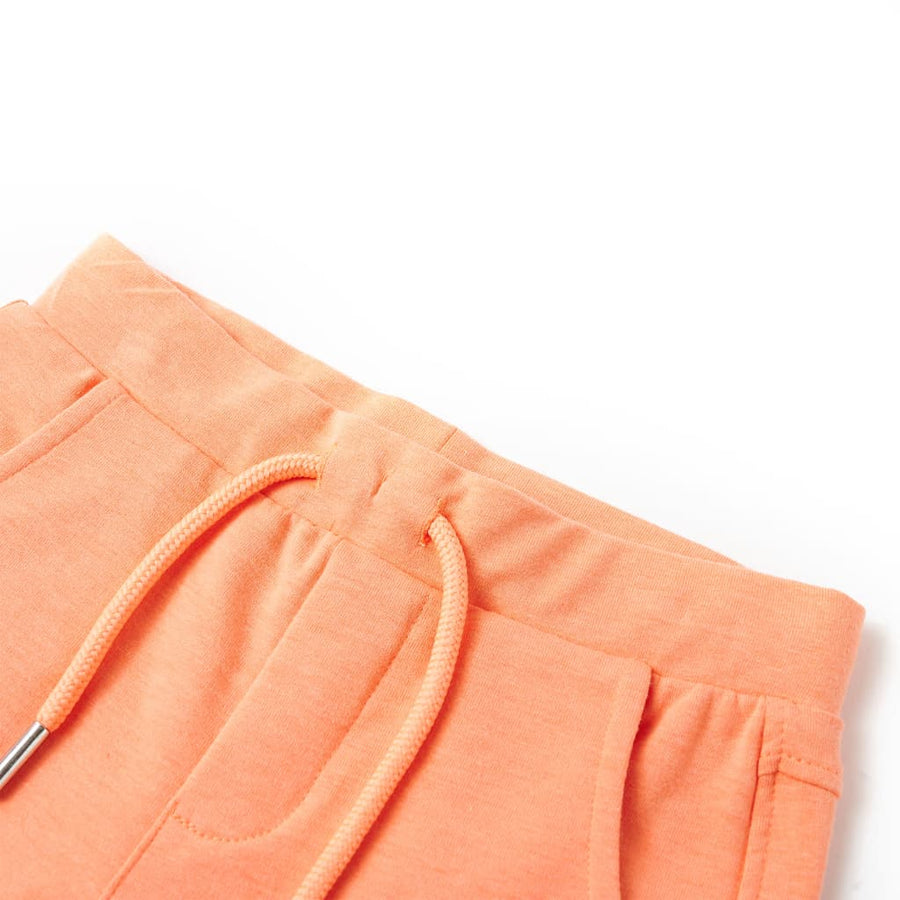 Kindershorts met trekkoord 140 neonoranje 140