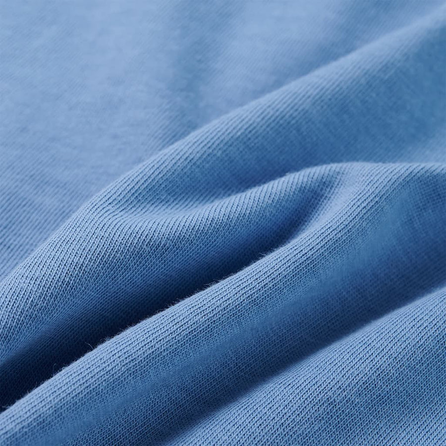 Kindershirt 128 middenblauw Blauw