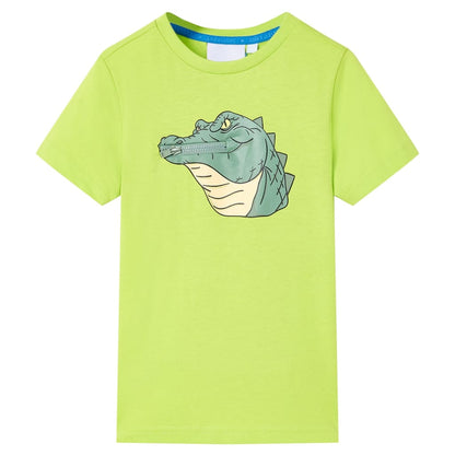 Kindershirt 128 limoengroen Limoen 128