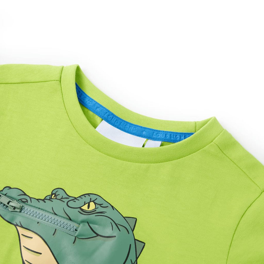 Kindershirt 128 limoengroen Limoen 128