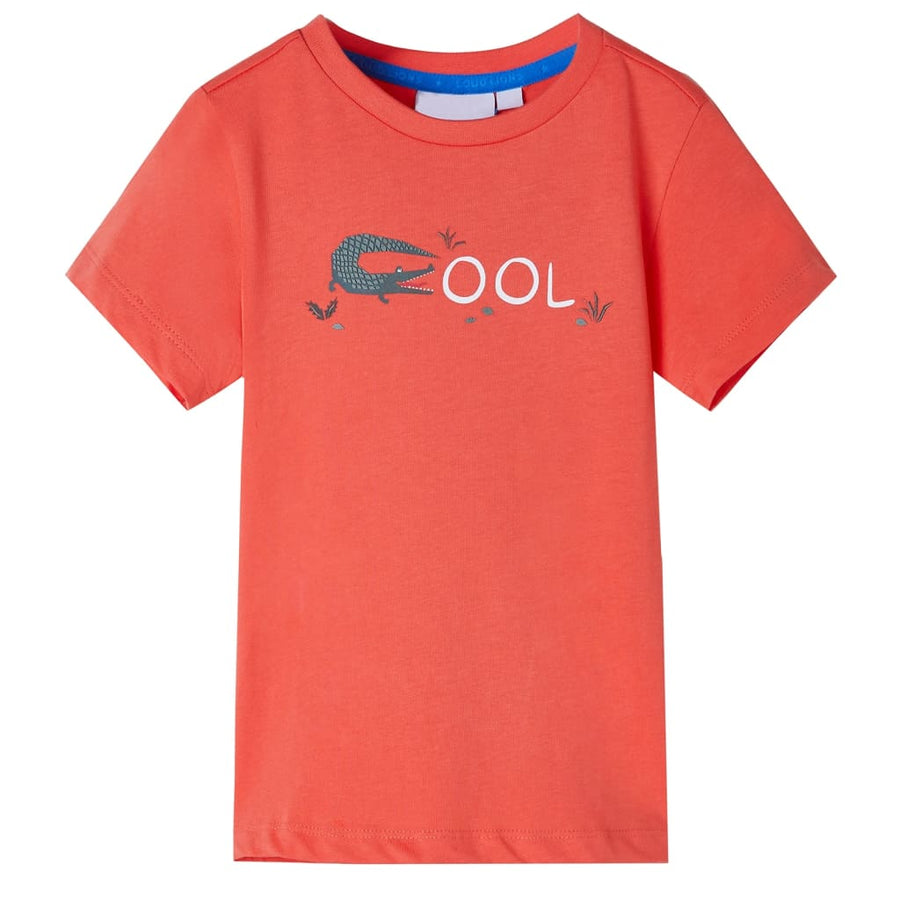 Kindershirt met korte mouwen 128 lichtrood Rood