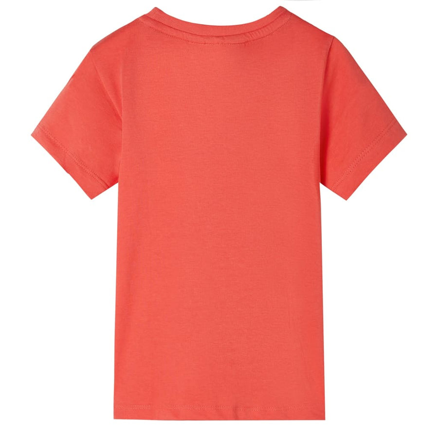 Kindershirt met korte mouwen 128 lichtrood Rood