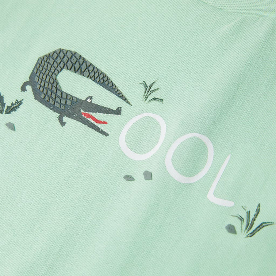Kindershirt met korte mouwen 92 lichtgroen Groen 92