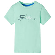 Children's short-sleeved shirt 116 light green