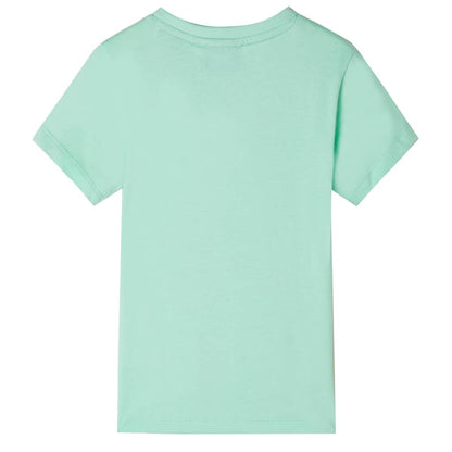 Kindershirt met korte mouwen 116 lichtgroen Groen