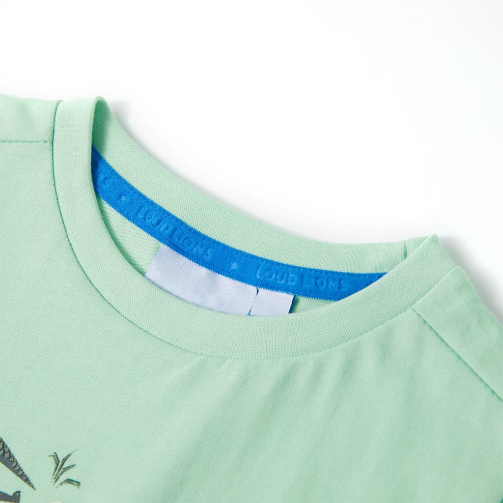 Kindershirt met korte mouwen 116 lichtgroen Groen