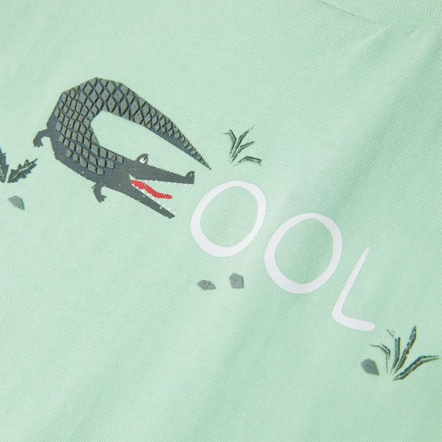Kindershirt met korte mouwen 116 lichtgroen Groen