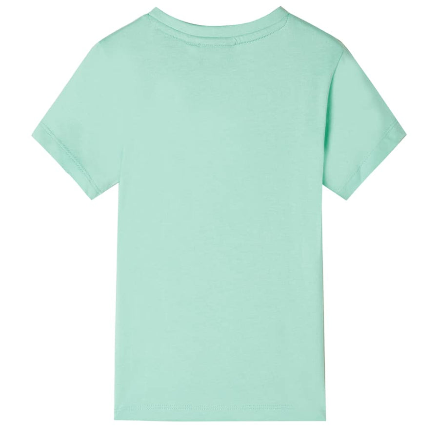Kindershirt met korte mouwen 128 lichtgroen Groen