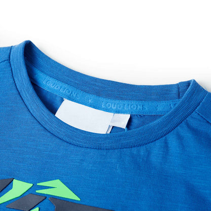 Kindershirt 104 blauw Blauw
