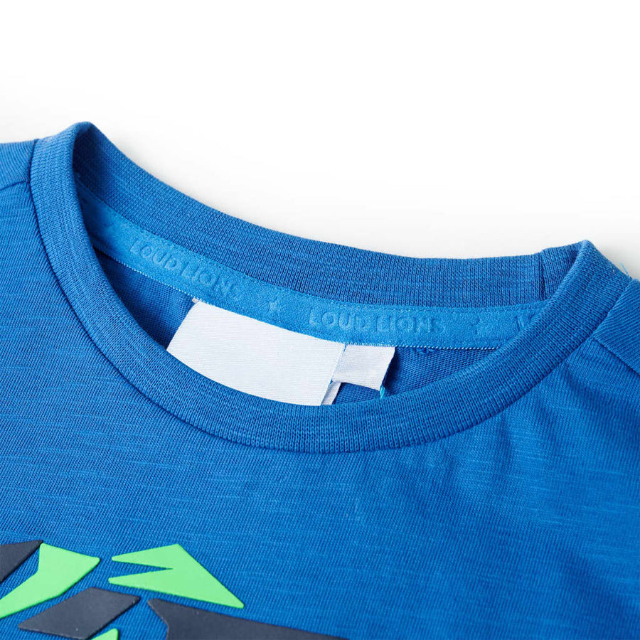 Kindershirt 116 blauw Blauw