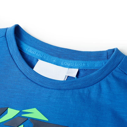 Kindershirt 128 blauw Blauw