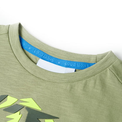 Kindershirt 116 lichtkakikleurig Kaki 116