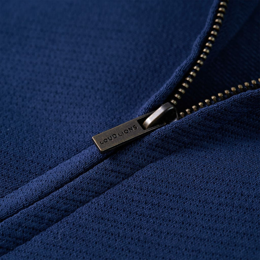 Kindervest met rits 104 marineblauw