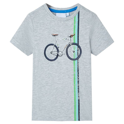 Kindershirt met korte mouwen 140 grijs Grijs 140