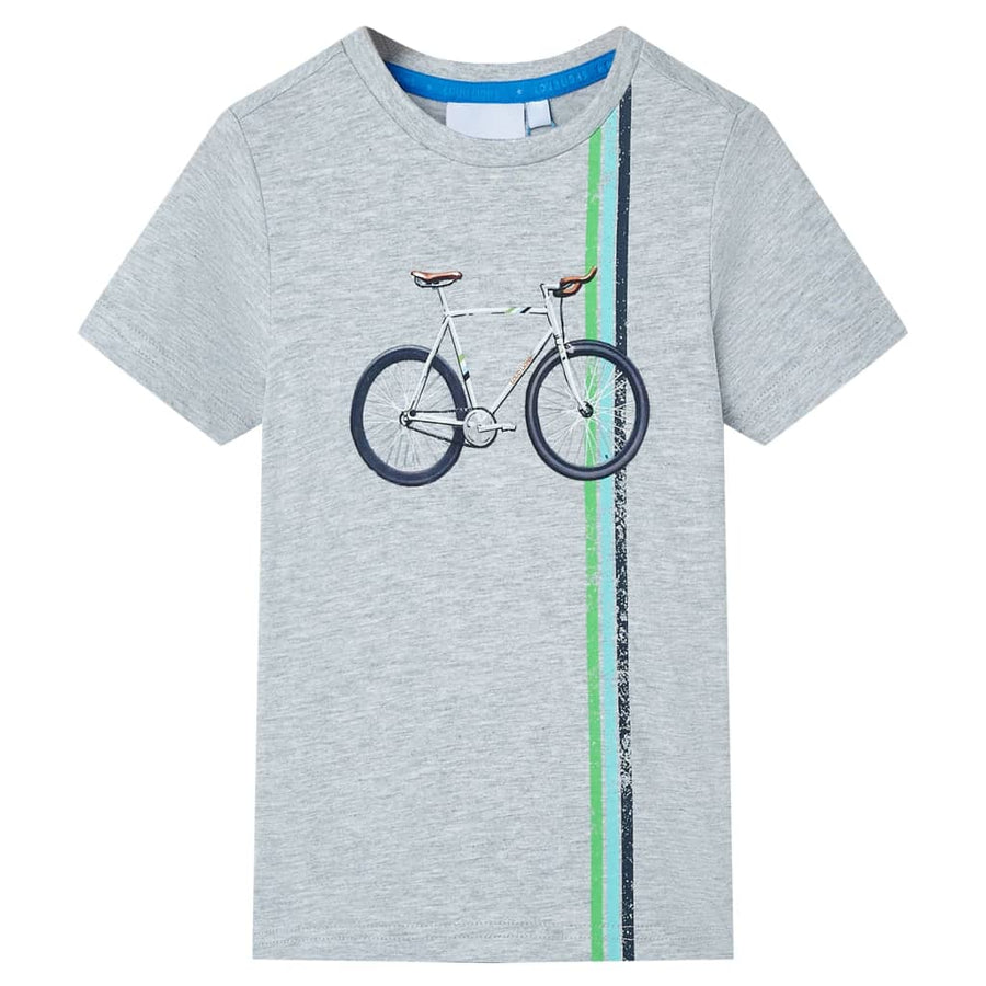 Kindershirt met korte mouwen 140 grijs Grijs 140