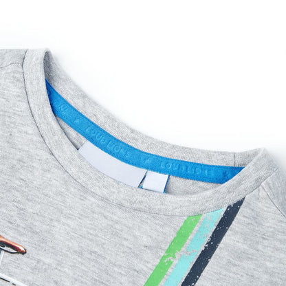 Kindershirt met korte mouwen 140 grijs Grijs 140
