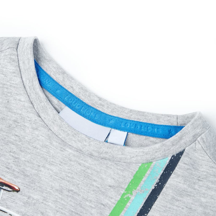 Kindershirt met korte mouwen 140 grijs Grijs 140