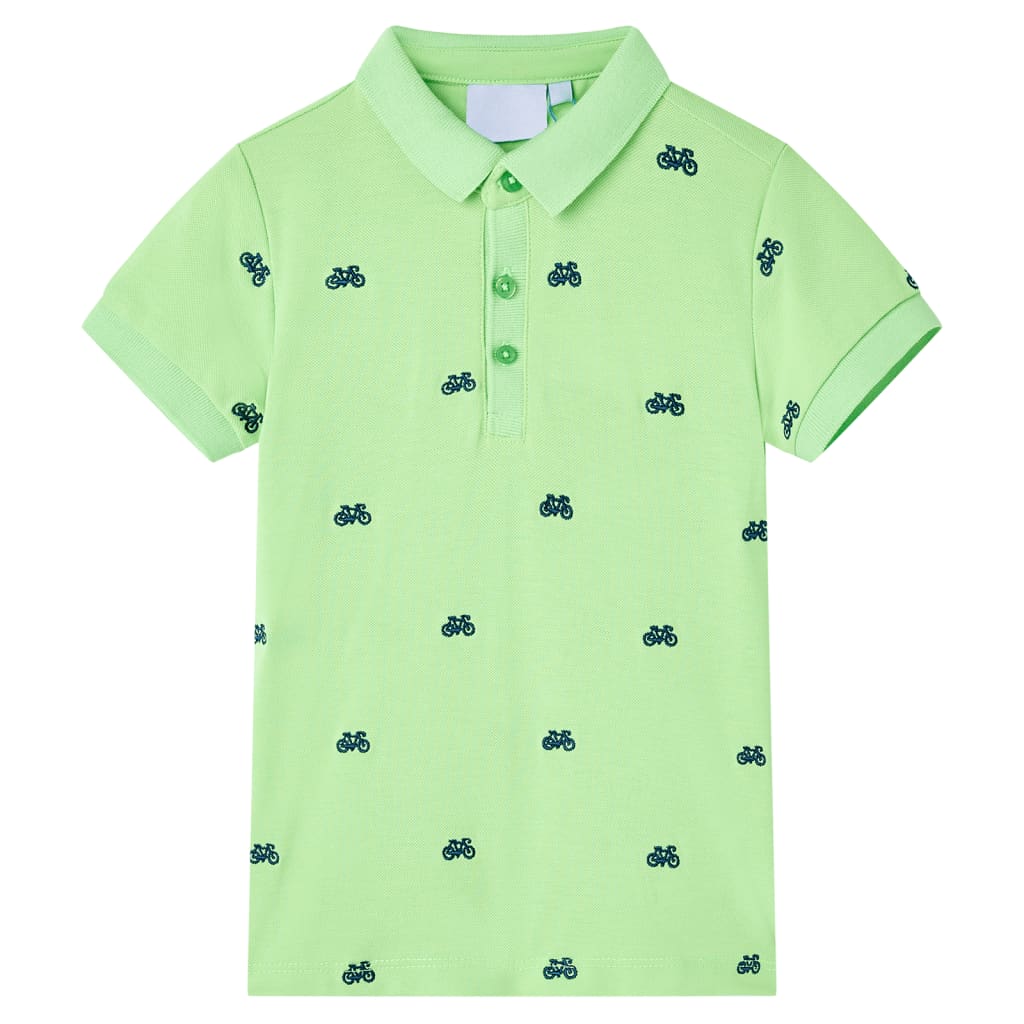 Kinderpoloshirt 92 neongroen Groen