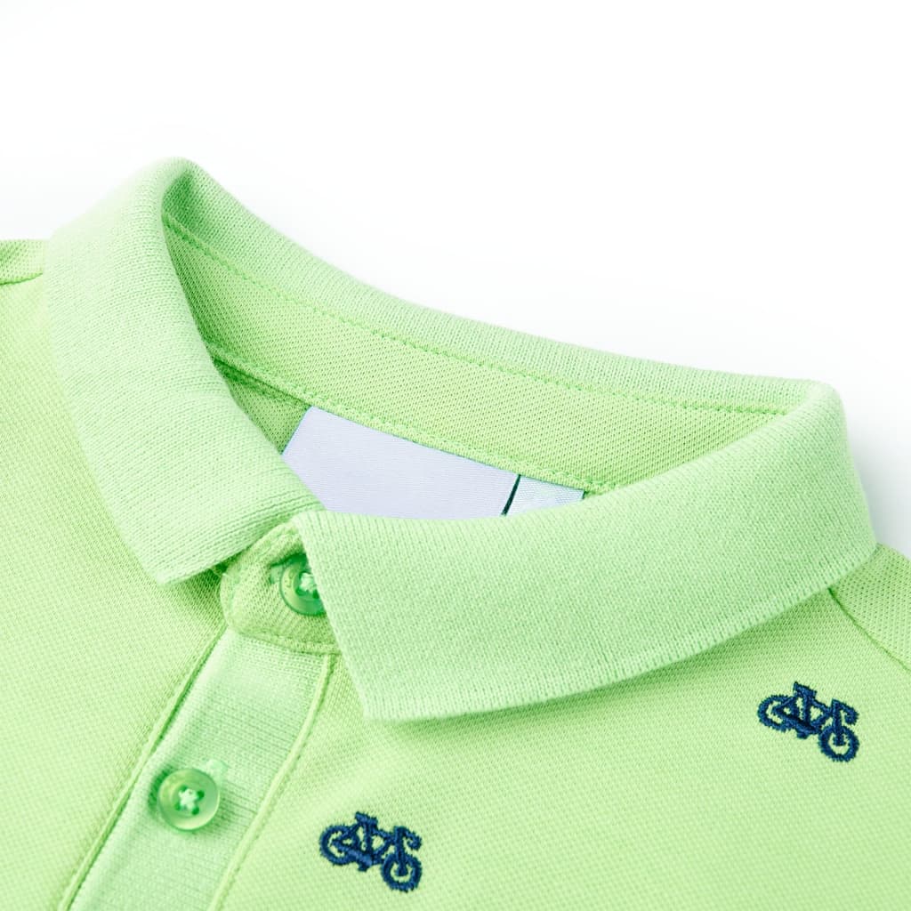 Kinderpoloshirt 92 neongroen Groen