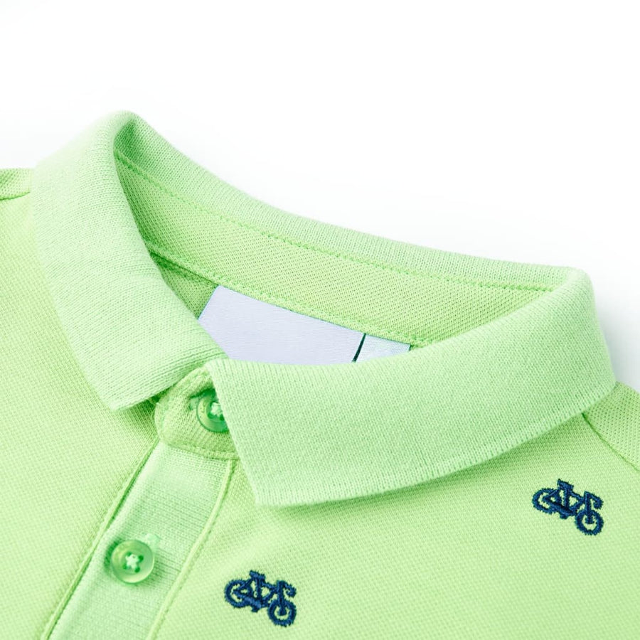 Kinderpoloshirt 92 neongroen Groen
