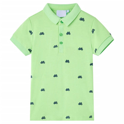 Kinderpoloshirt 116 neongroen Groen