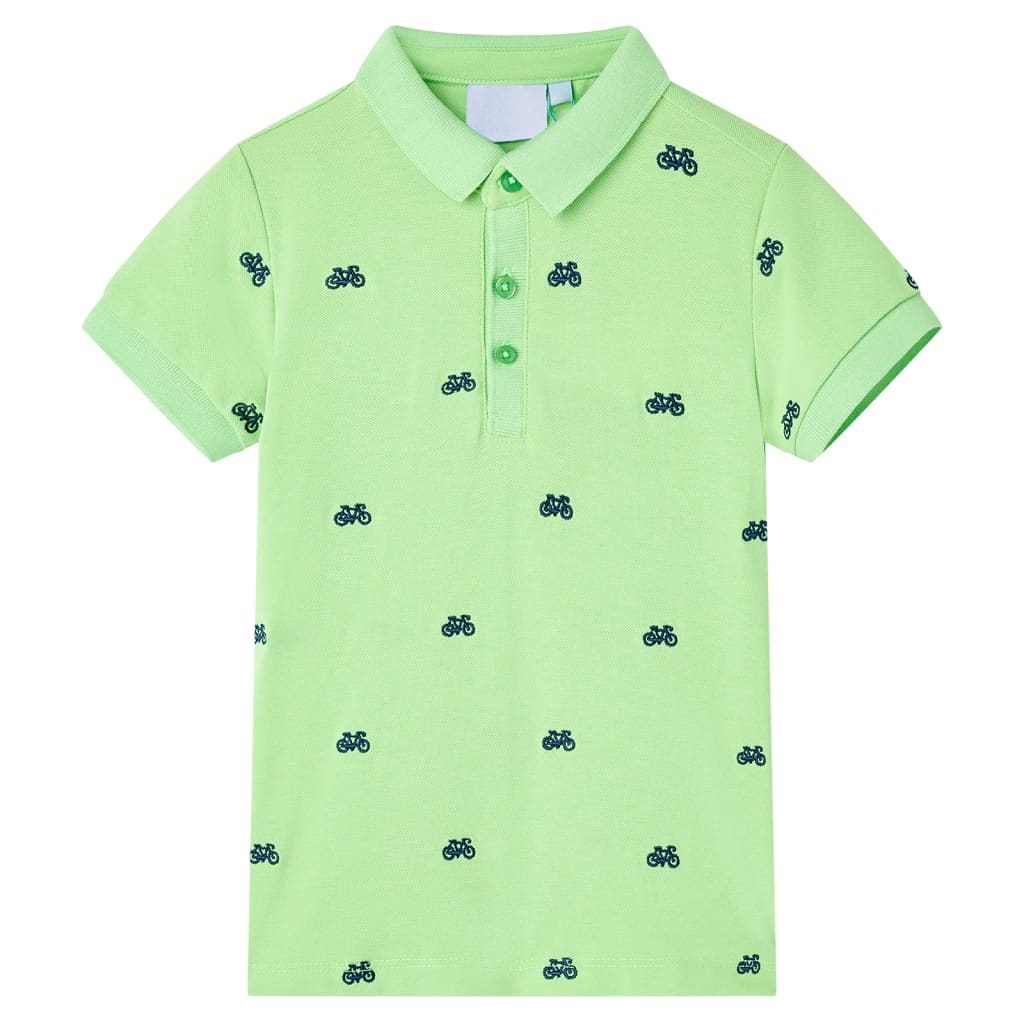Kinderpoloshirt 128 neongroen Groen