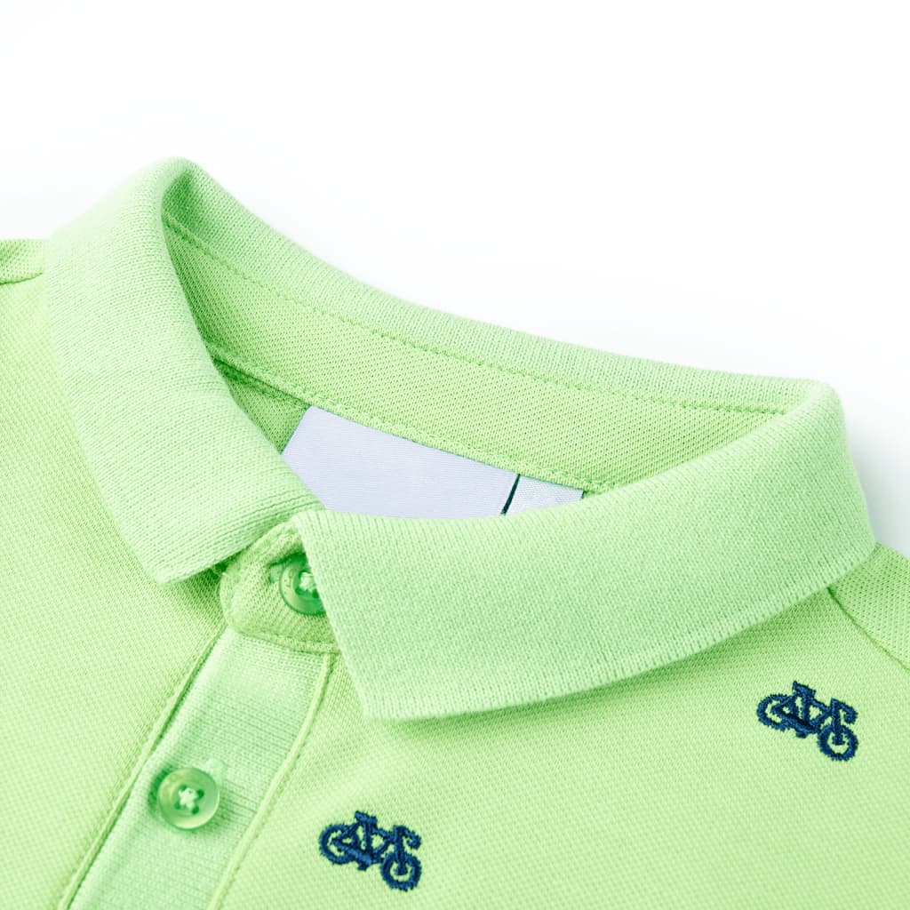Kinderpoloshirt 128 neongroen Groen
