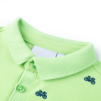 Kinderpoloshirt 128 neongroen Groen
