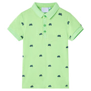 Kids' polo shirt 140 neon green