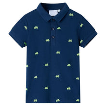 Kinderpoloshirt 128 marineblauw Marineblauw
