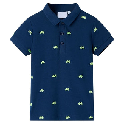 Kinderpoloshirt 128 marineblauw Marineblauw