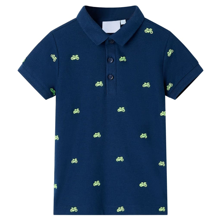 Kinderpoloshirt 128 marineblauw Marineblauw