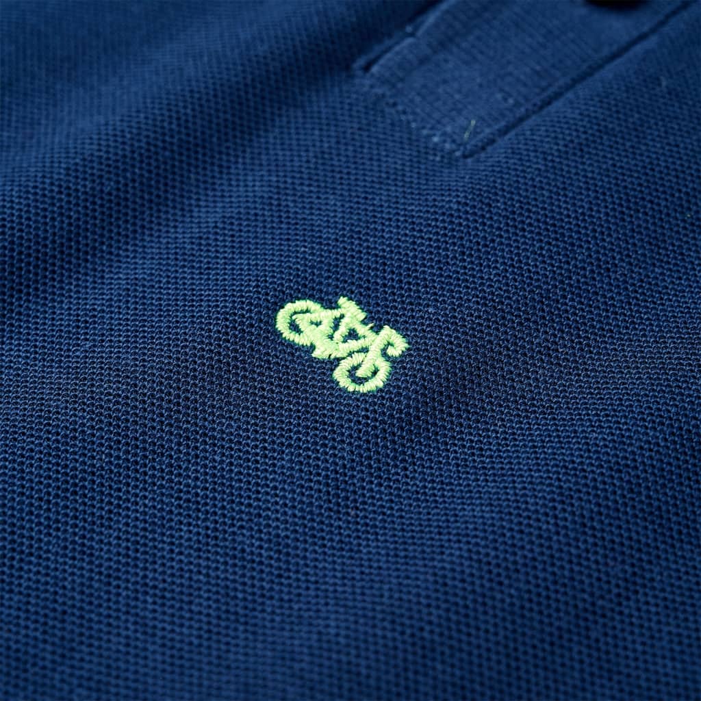 Kinderpoloshirt 128 marineblauw Marineblauw
